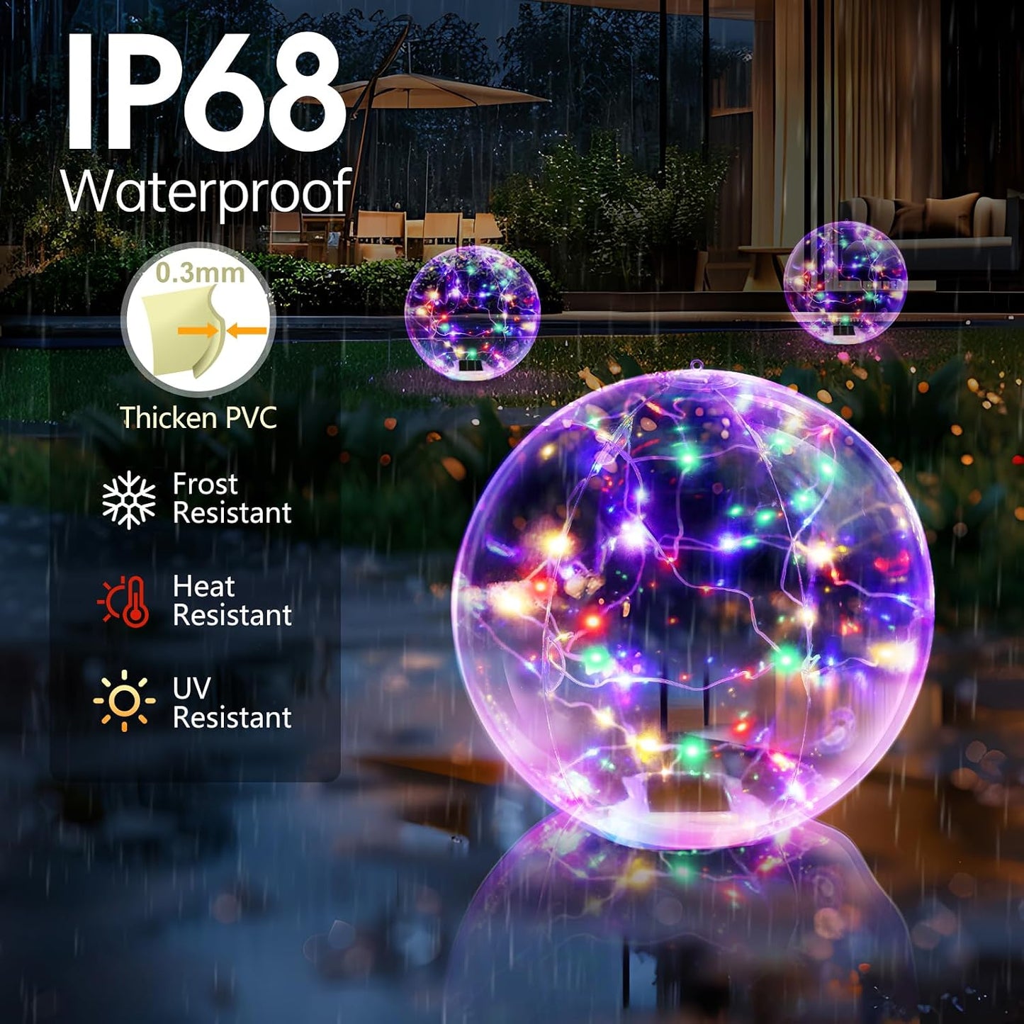 RGB Solar Floating Pool Light – Waterproof Inflatable LED Ball