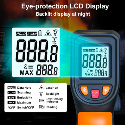 Non-Contact Infrared Laser Thermometer Gun -58°F~1112°F