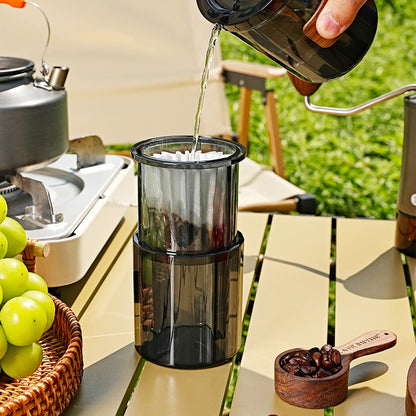 Portable Manual Press Coffee Maker, Ideal for Travel, Outdoor & Fishing