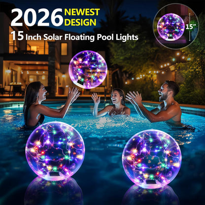 RGB Solar Floating Pool Light – Waterproof Inflatable LED Ball