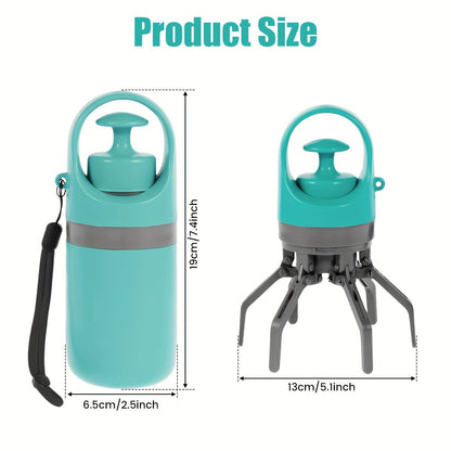 Portable No-Touch Pet Poop Scooper with Waste Bag Dispenser
