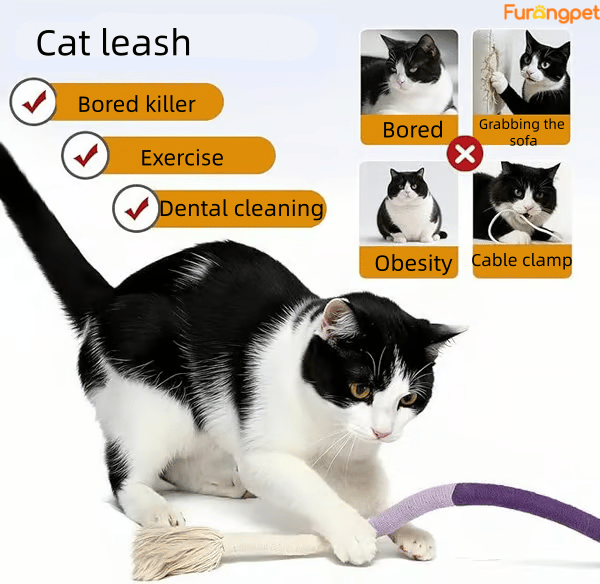 3 Pack Natural Catnip Rope Chew Toys