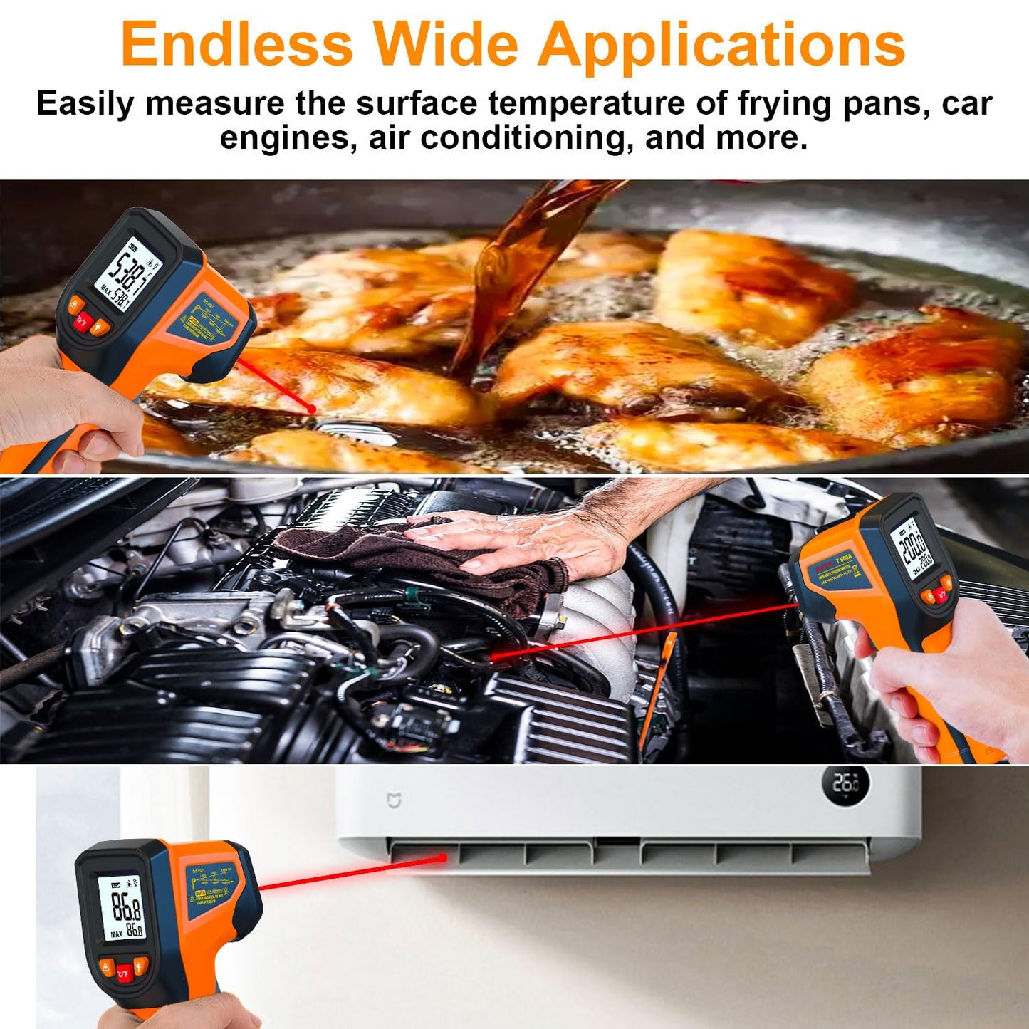 Non-Contact Infrared Laser Thermometer Gun -58°F~1112°F