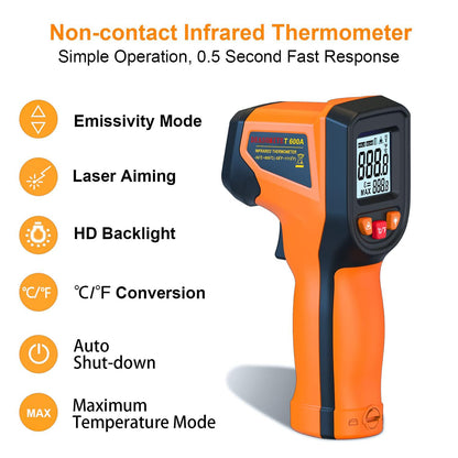 Non-Contact Infrared Laser Thermometer Gun -58°F~1112°F