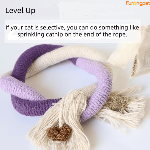 3 Pack Natural Catnip Rope Chew Toys