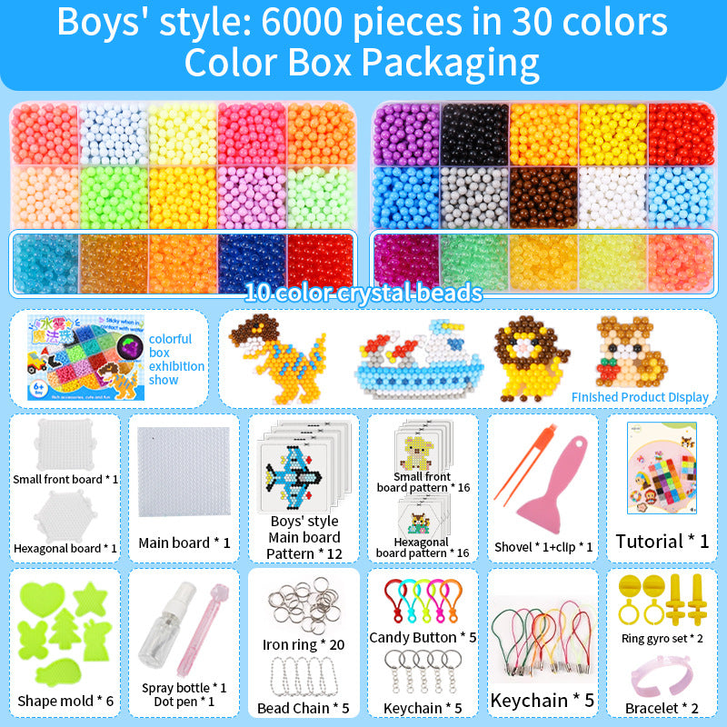 Luminous DIY Crystal Water Fuse Beads Full Set Craft Toy for Kids
