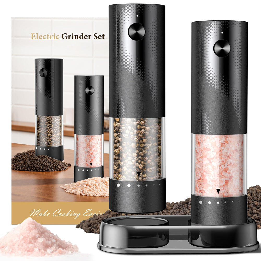 Electric Salt and Pepper Grinder Set - Rechargeable Automatic Salt and Pepper Shakers