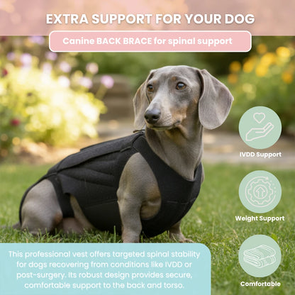 Vet-Approved IVDD Back Support Harness for Dachshunds, Corgis & Small Dogs – Pain Relief & Spine Protection