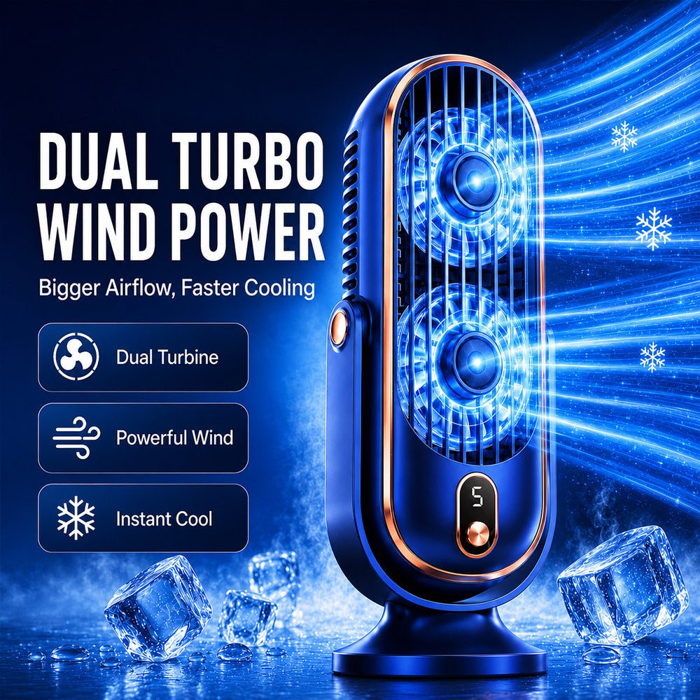 Portable Table Fan with 5 Speeds
