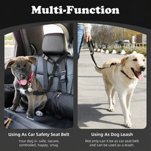 2-in-1 Adjustable Dog Car Seat Belt and Leash
