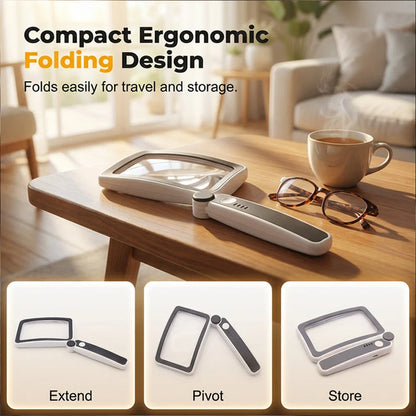 LED Rechargeable Square Magnifier