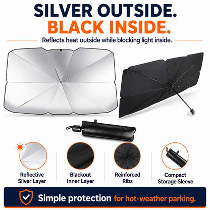 Foldable Car Windshield Sun Shade Umbrella