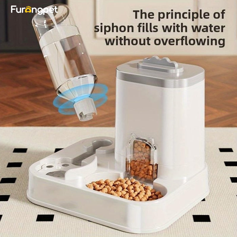 2-in-1 Gravity Pet Feeder and Water Dispenser Station