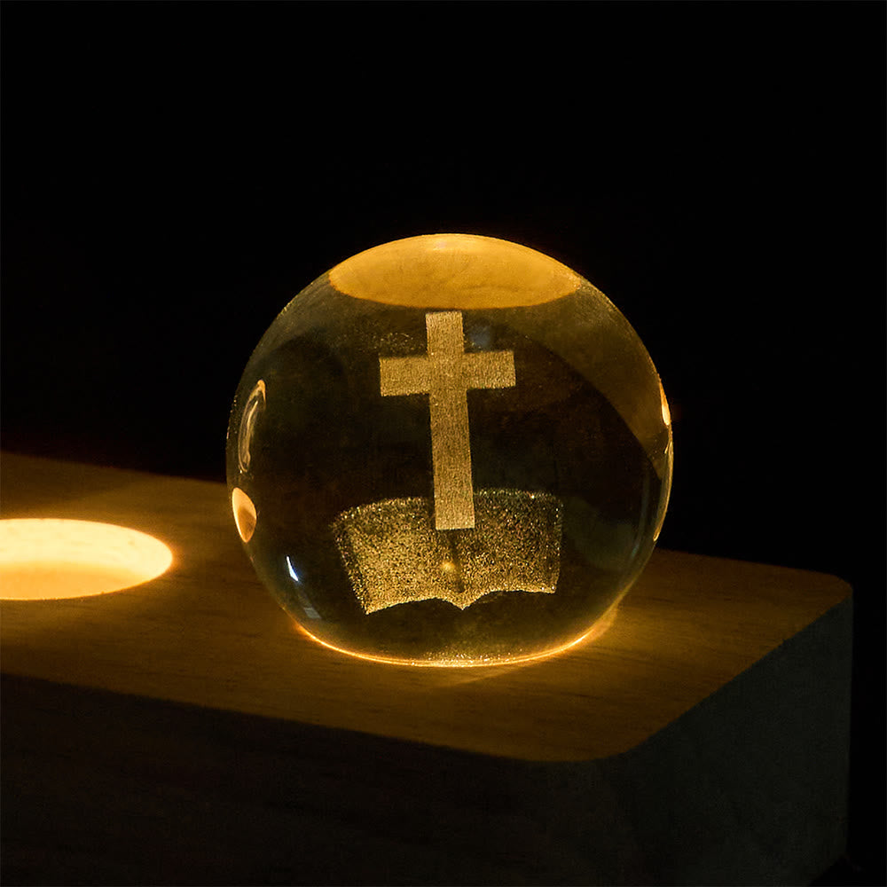 🔮3D Inner Carved Sacred Portrait Crystal Globe Light: Token of Timeless Divine Comfort