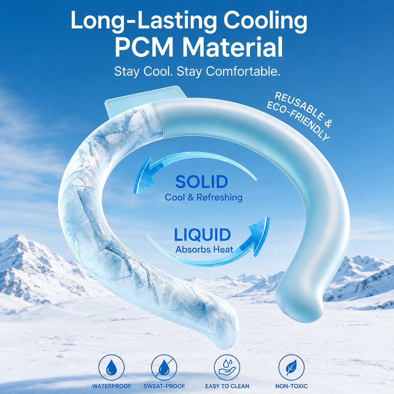Instant Cooling Ice Ring — Freeze in 10 Min, Stay Cool for Hours