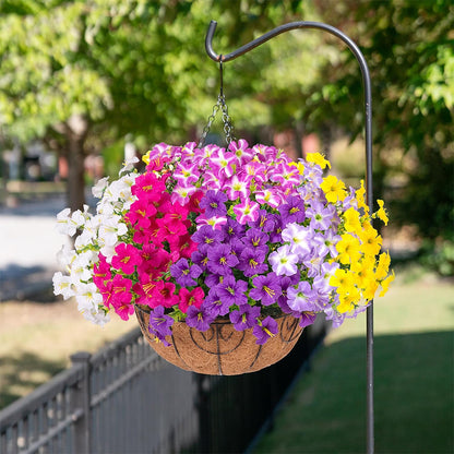 🌺 Realistic Artificial Petunia Hanging Basket
