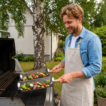 Stainless Steel Rolling Grill Basket