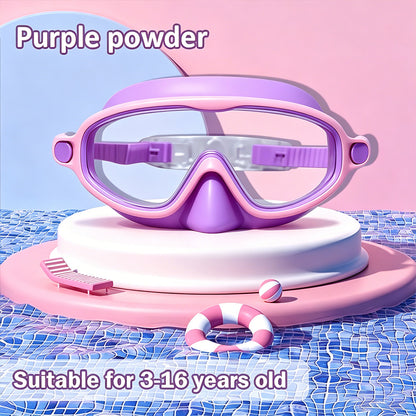 🏊‍♀️HD children's large frame waterproof and anti-fog swimming goggles