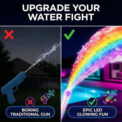 🌈Glowing Rainbow LED Water Blaster- Summer Fun That Pops Like Magic! ✨