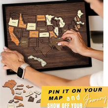 Wooden USA Travel Map Puzzle🧩A Stylish Way to Track Your Journey & Memories