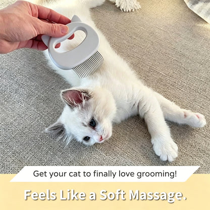 Cat Hair Removal Massaging Shell Comb