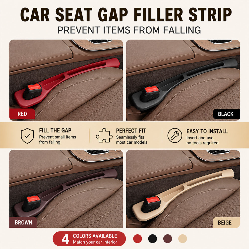 Car Seat Gap Filler with Storage Pocket