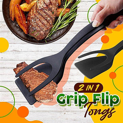 🥩 2-in-1 Spatula Clip – Heat-Resistant Silicone & Non-Slip Handle