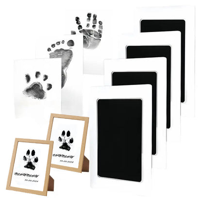 No-Mess Pet Paw Print Keepsake Kit with Frames for Dogs and Cats