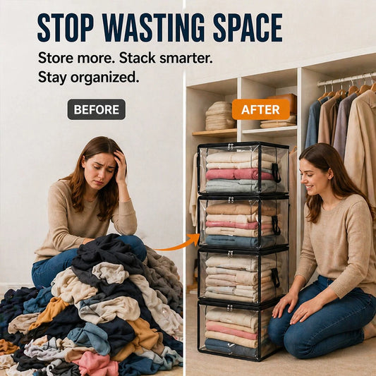 Heavy-Duty Clear Storage Bag for Clothes & Moving