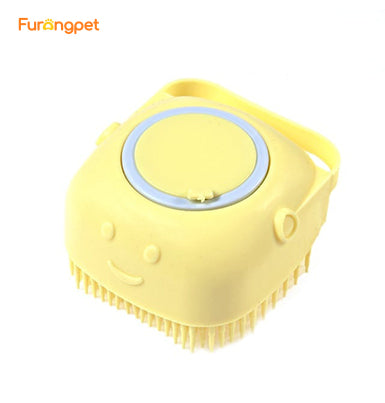Bathroom Pet Bath Brush Massage Soft Silicone Comb Pet