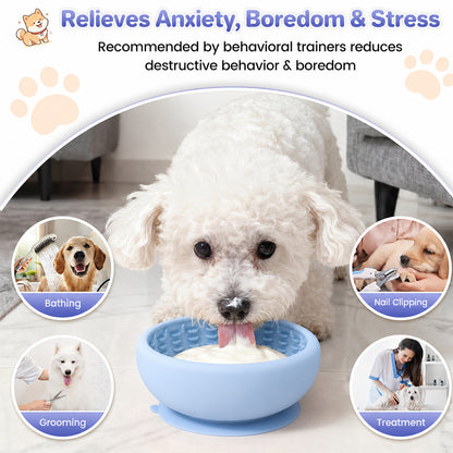 Slow Feeder Bowl for Dogs – Food-Grade Silicone Lick Mat with Suction Cups