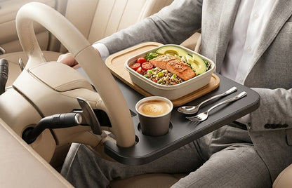 2-in-1 Car Steering Wheel Desk & Seat Gap Organizer Tray