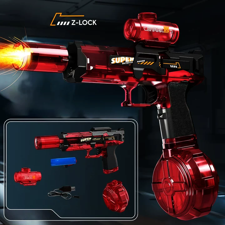 Automatic Electric Water Gun with Muzzle Flash Lights