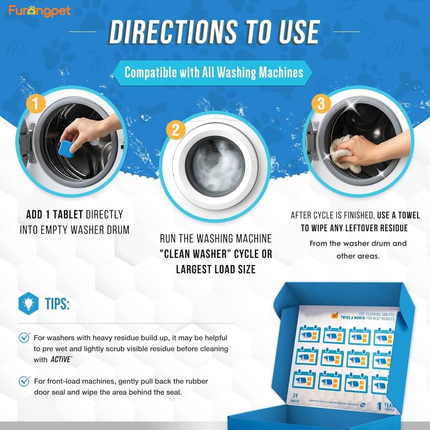 Enzymatic Pet Hair Dissolver & Washing Machine Cleaner