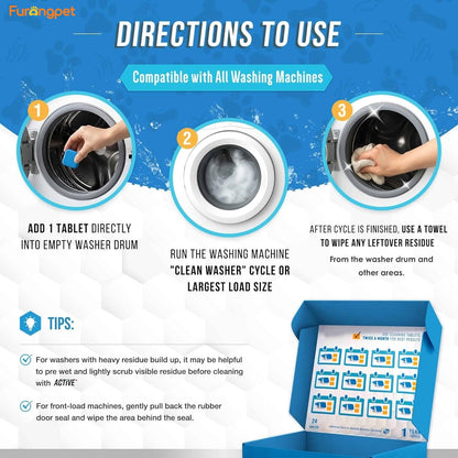 Enzymatic Pet Hair Dissolver & Washing Machine Cleaner