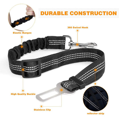 Adjustable Dog Car Travel Safety Tether