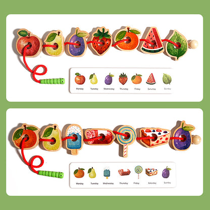 Montessori Caterpillar Lacing Toy