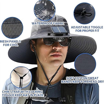 New Ultralight Solar Fan Sun Hat – Lighter Than a Baseball!