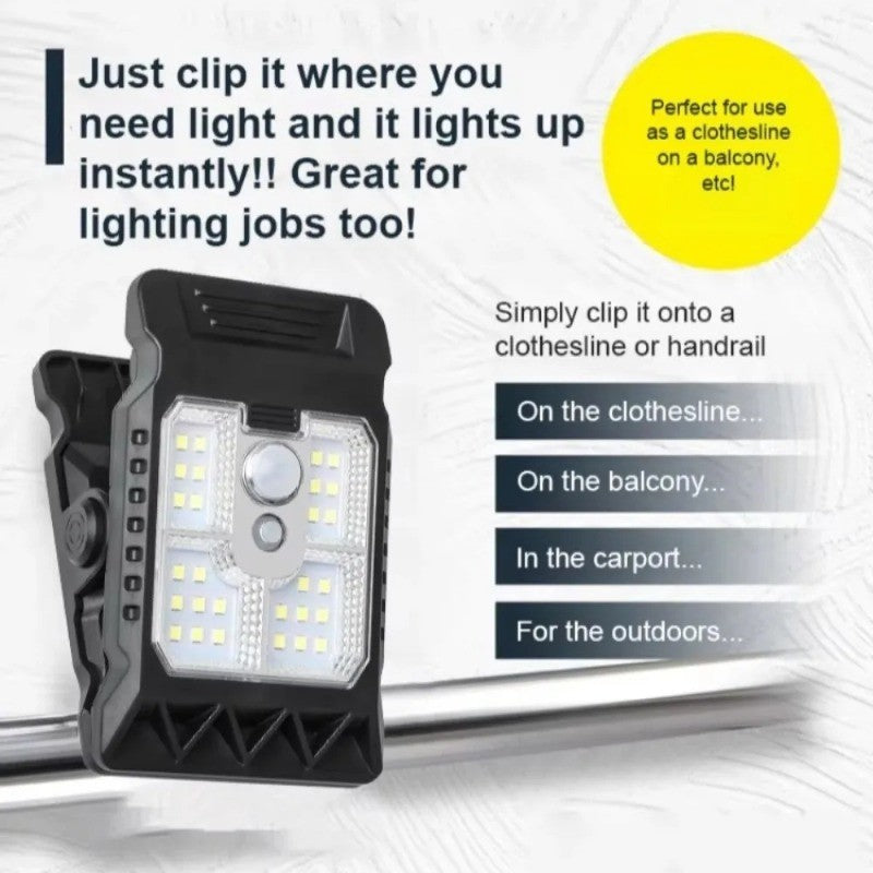 Solar Clip Light with Motion Sensor