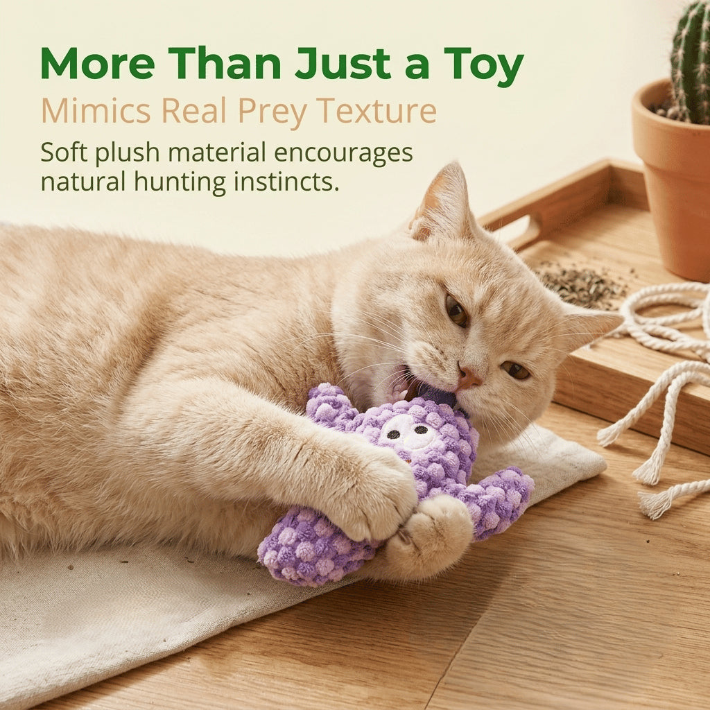 5PC Handmade Soft Cactus Kitten Chew Toys with Natural Catnip