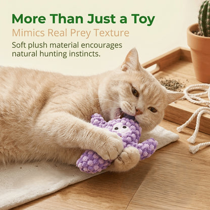 5PC Handmade Soft Cactus Kitten Chew Toys with Natural Catnip