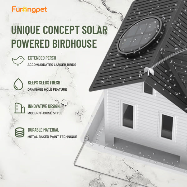 🐦Solar-Powered Glowing Bird Feeder House🏡