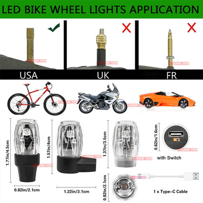 Motion-Activated LED Wheel Valve Lights
