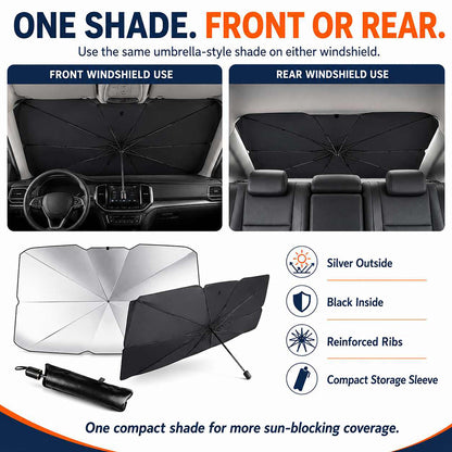 Foldable Car Windshield Sun Shade Umbrella