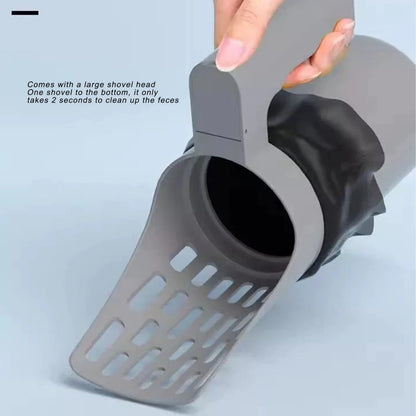 Cat Litter Scoop with Integrated Trash Can – Efficient Sifting & Large Capacity