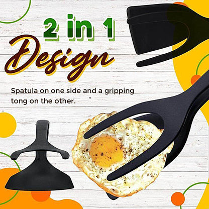 🥩 2-in-1 Spatula Clip – Heat-Resistant Silicone & Non-Slip Handle