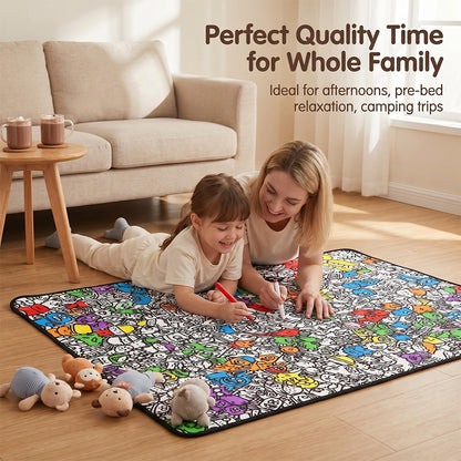 Color Your Own Blanket – Kids Calming DIY Art Craft Blanket for Creative Play