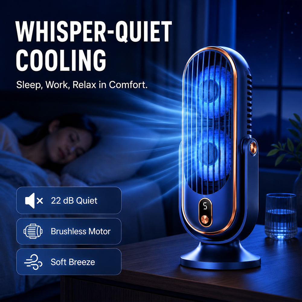 Portable Table Fan with 5 Speeds
