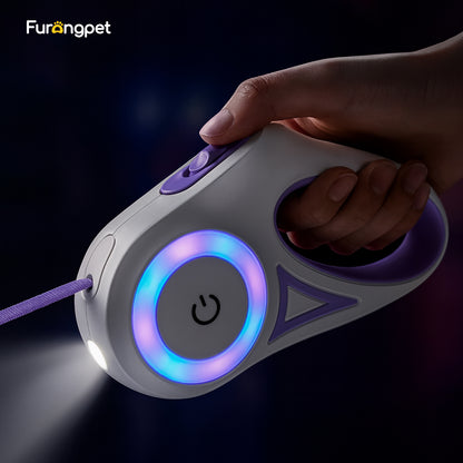 Automatisk LED-Hundkoppel med Ficklampa（196 in）