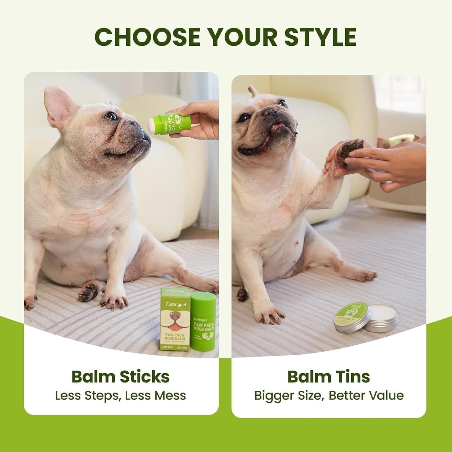 Furongpet™ Lick-Safe Paw & Nose Balm with Coconut Oil, 1.3 oz / 36 g